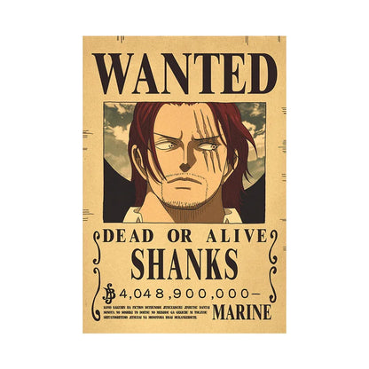 One Piece Vintage Wanted Posters