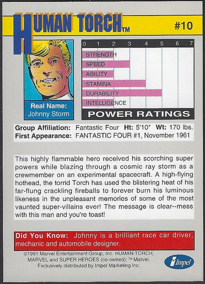 Human Torch #10 | Marvel 1991 Universe