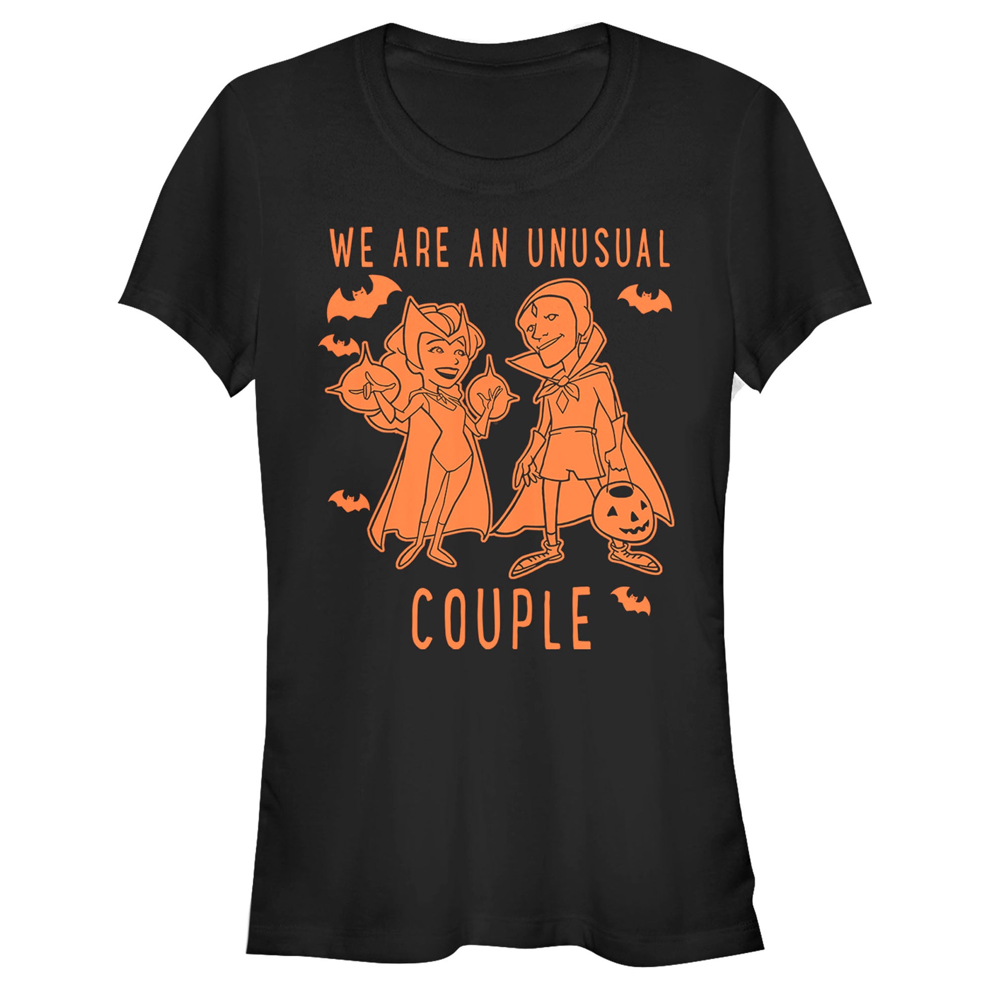 Junior's Marvel Wanda Vision Couple Coloring T-Shirt