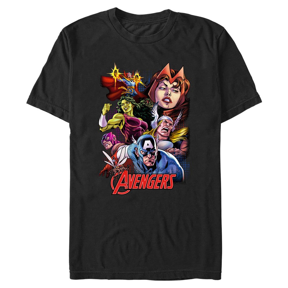 Men's Marvel Avengers Classic Group Collage T-Shirt