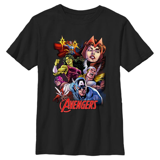 Boy's Marvel Avengers Classic Group Collage T-Shirt