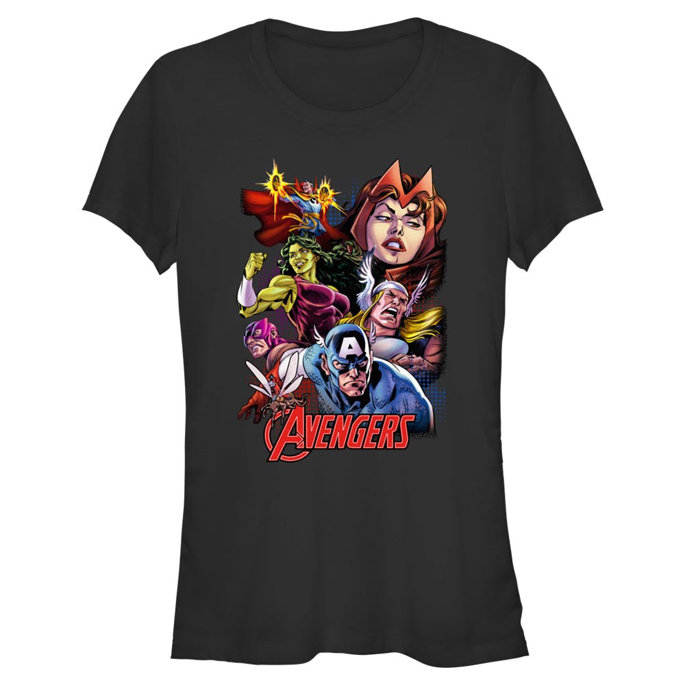 Junior's Marvel Avengers Classic Group Collage T-Shirt