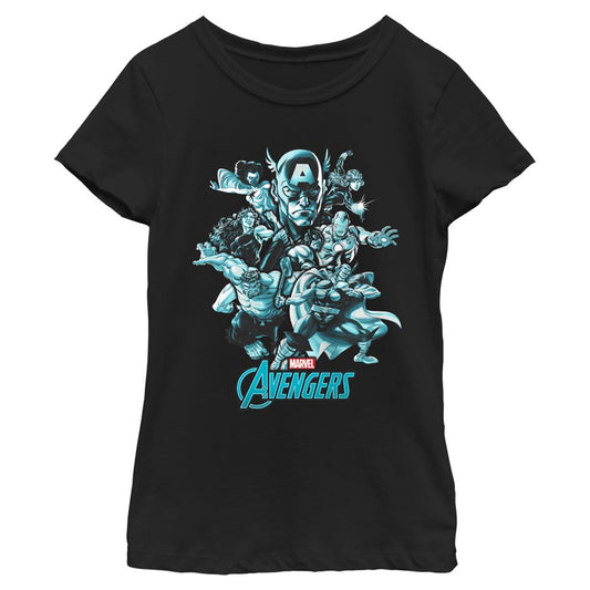 Girl's Marvel Avengers Classic Avengers Groupshot T-Shirt