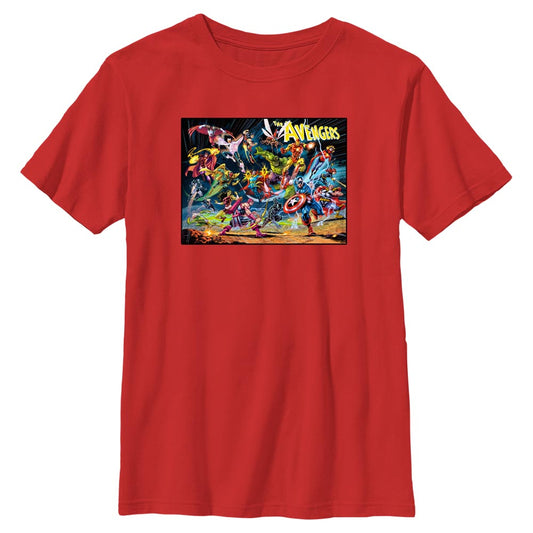 Boy's Marvel Avengers Classic The Avengers 60th Cover T-Shirt