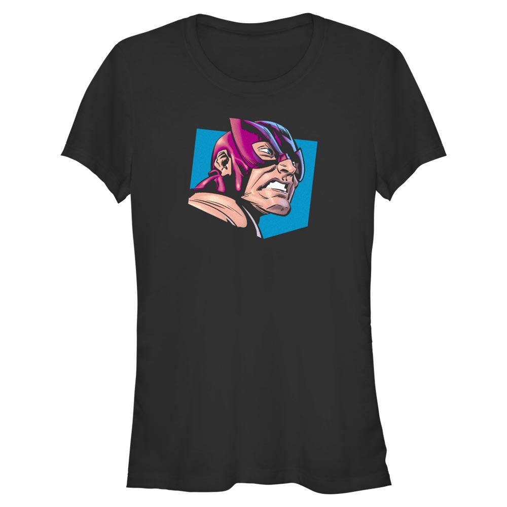Junior's Marvel Avengers Classic Hawkeye CoseUp T-Shirt